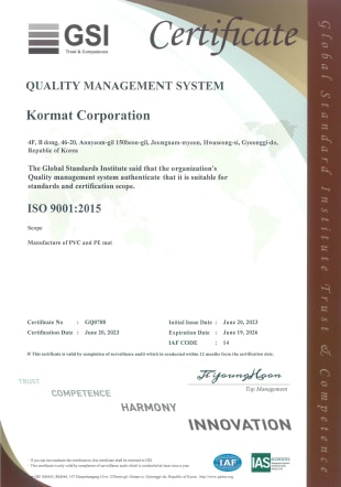 3. ISO Quality Management System Certification